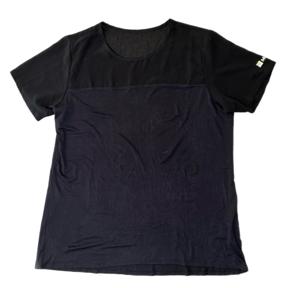 Lilac Bloom Microsoft Black Women's Top